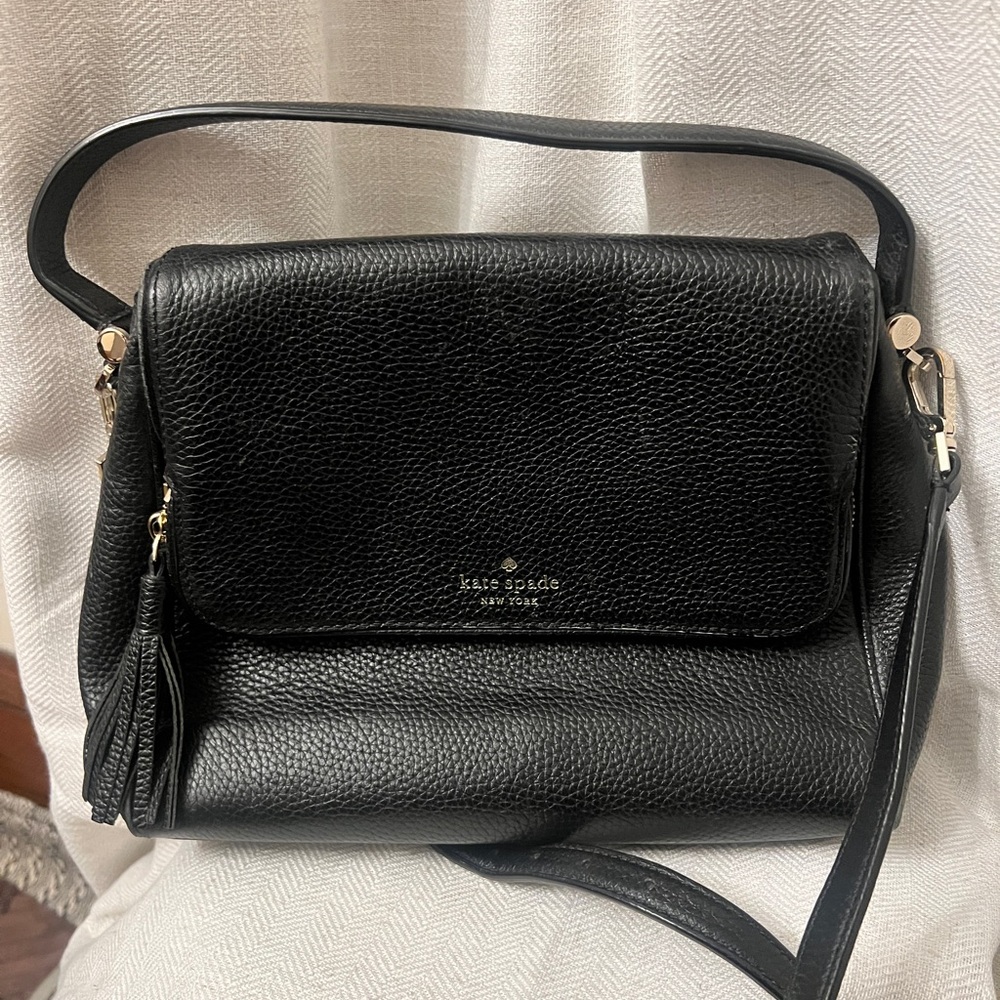 Kate Spade Black Leather Crossbody Bag